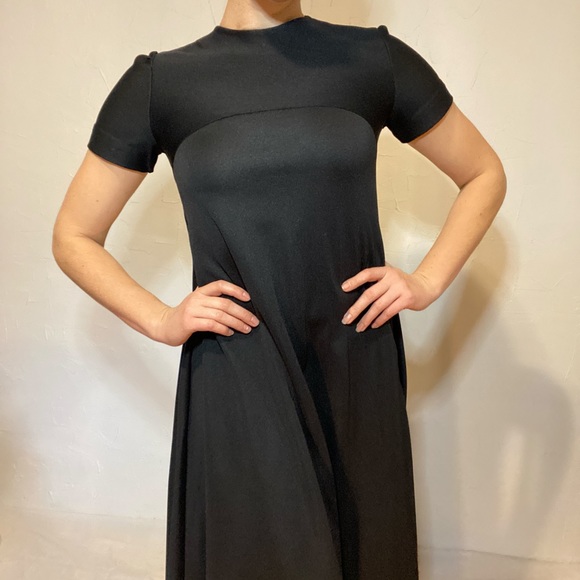 Handmade Black Vintage Floor Length Dress - Picture 4 of 8